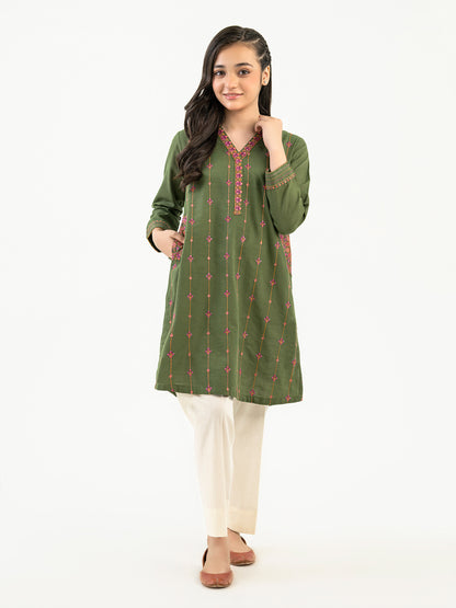 Khaddar Shirt-Embroidered (Pret)