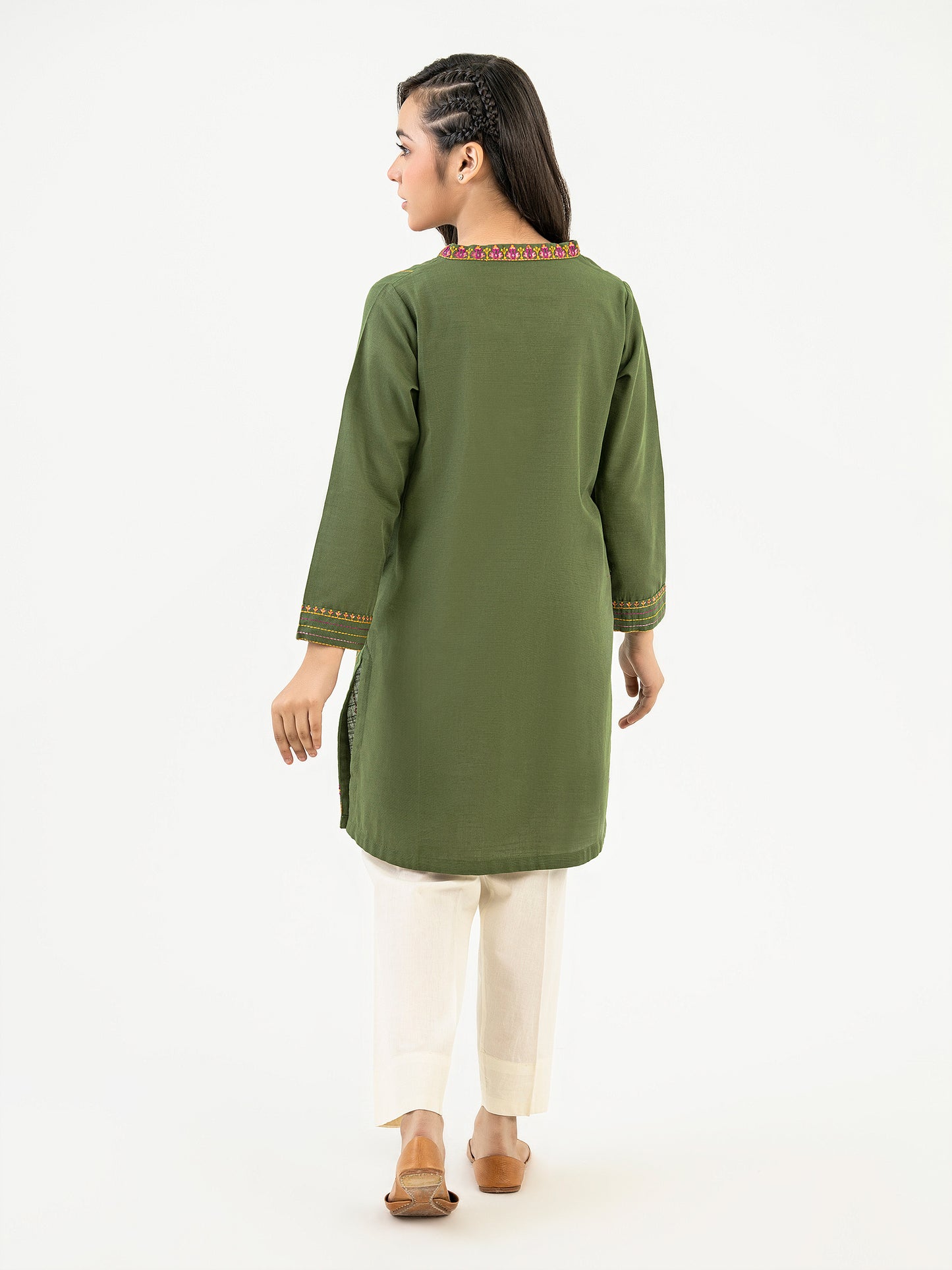 Khaddar Shirt-Embroidered (Pret)