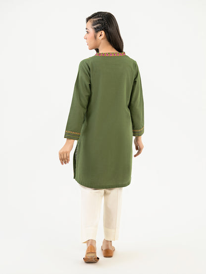 Khaddar Shirt-Embroidered (Pret)