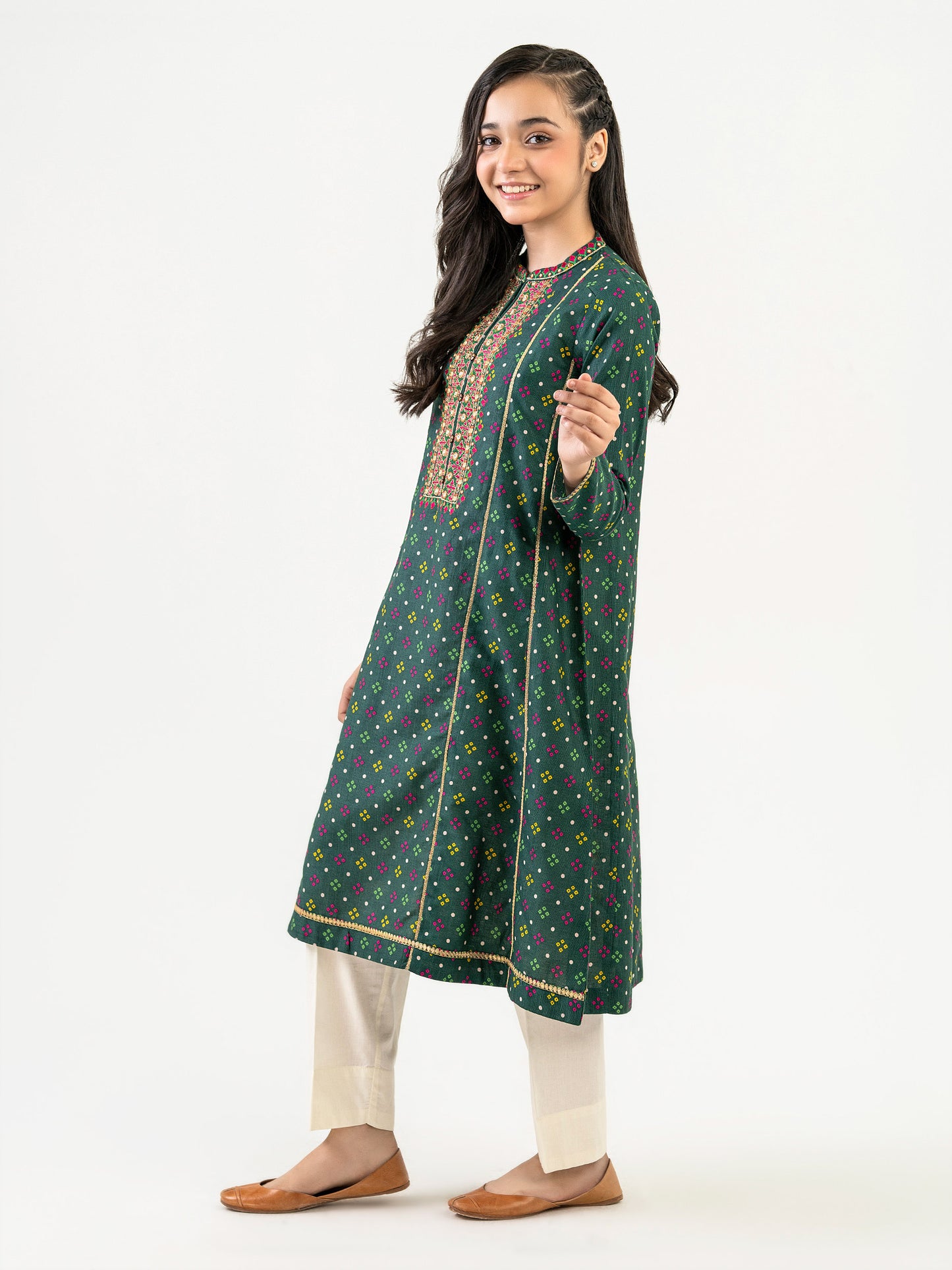 Khaddar Shirt-Embroidered (Pret)
