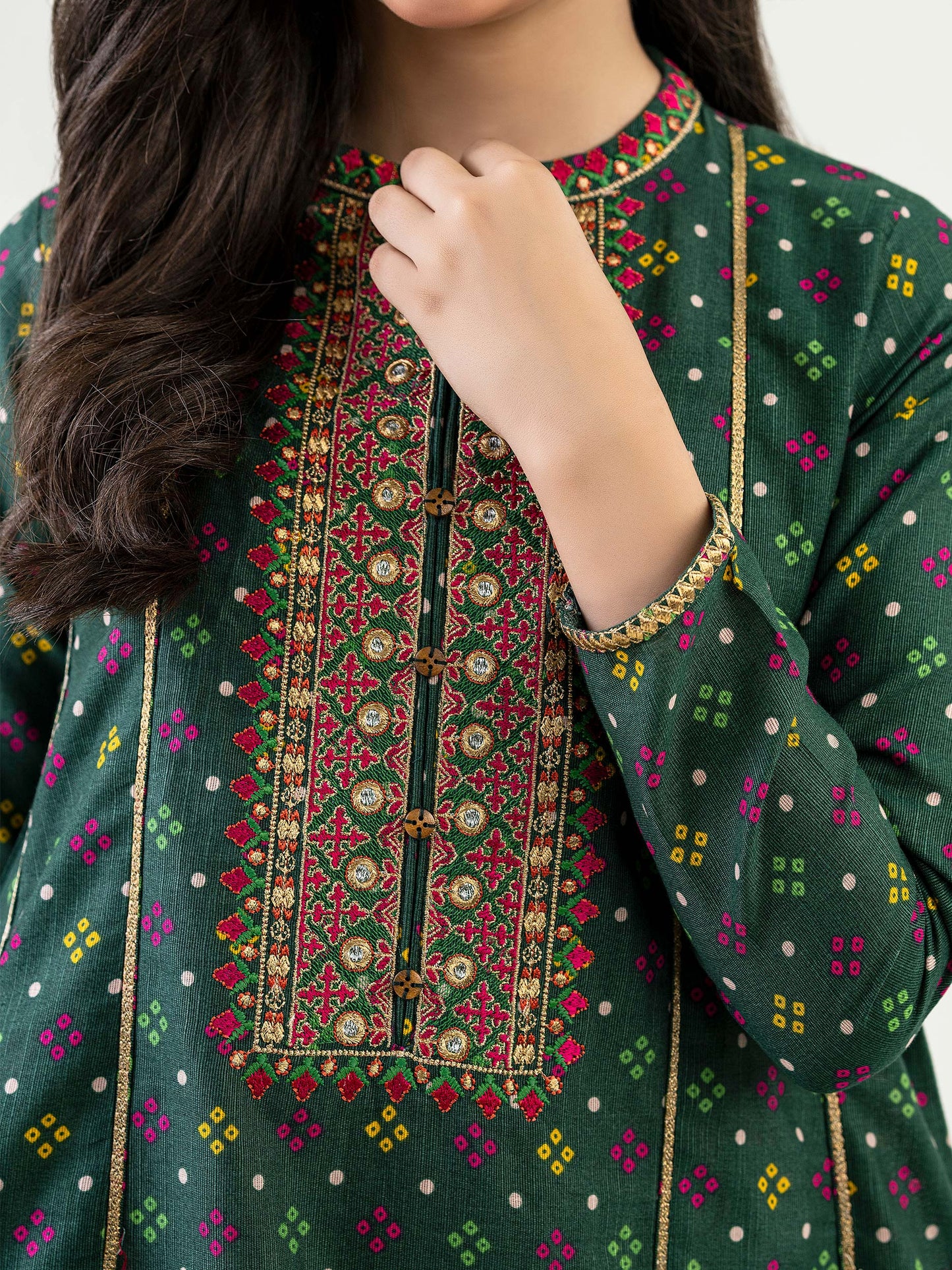 Khaddar Shirt-Embroidered (Pret)