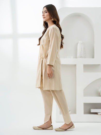 2 Piece Yarn Dyed Suit-Embroidered (Pret)