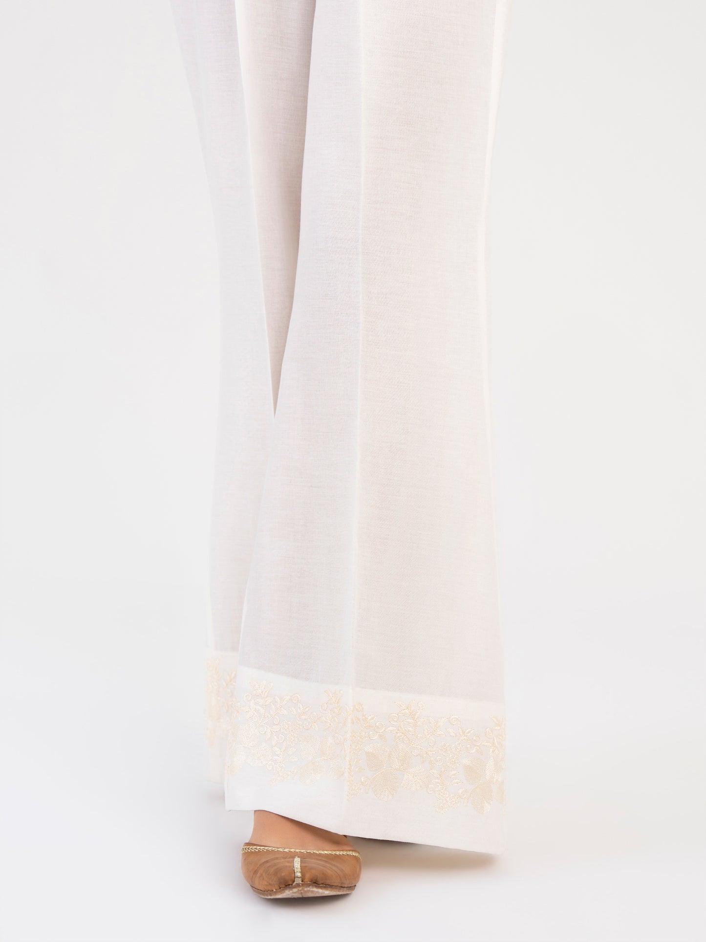 Embroidered Winter Cotton Trouser (Pret)