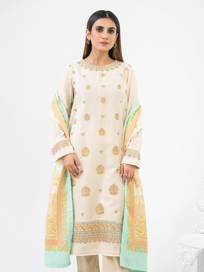 2 Piece Zari Suit-Embroidered (Pret)