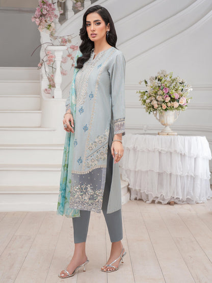 3 Piece Missouri Suit-Embroidered (Unstitched)