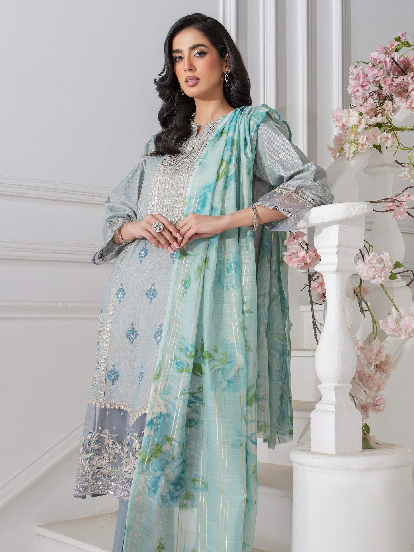 3 Piece Missouri Suit-Embroidered (Unstitched)