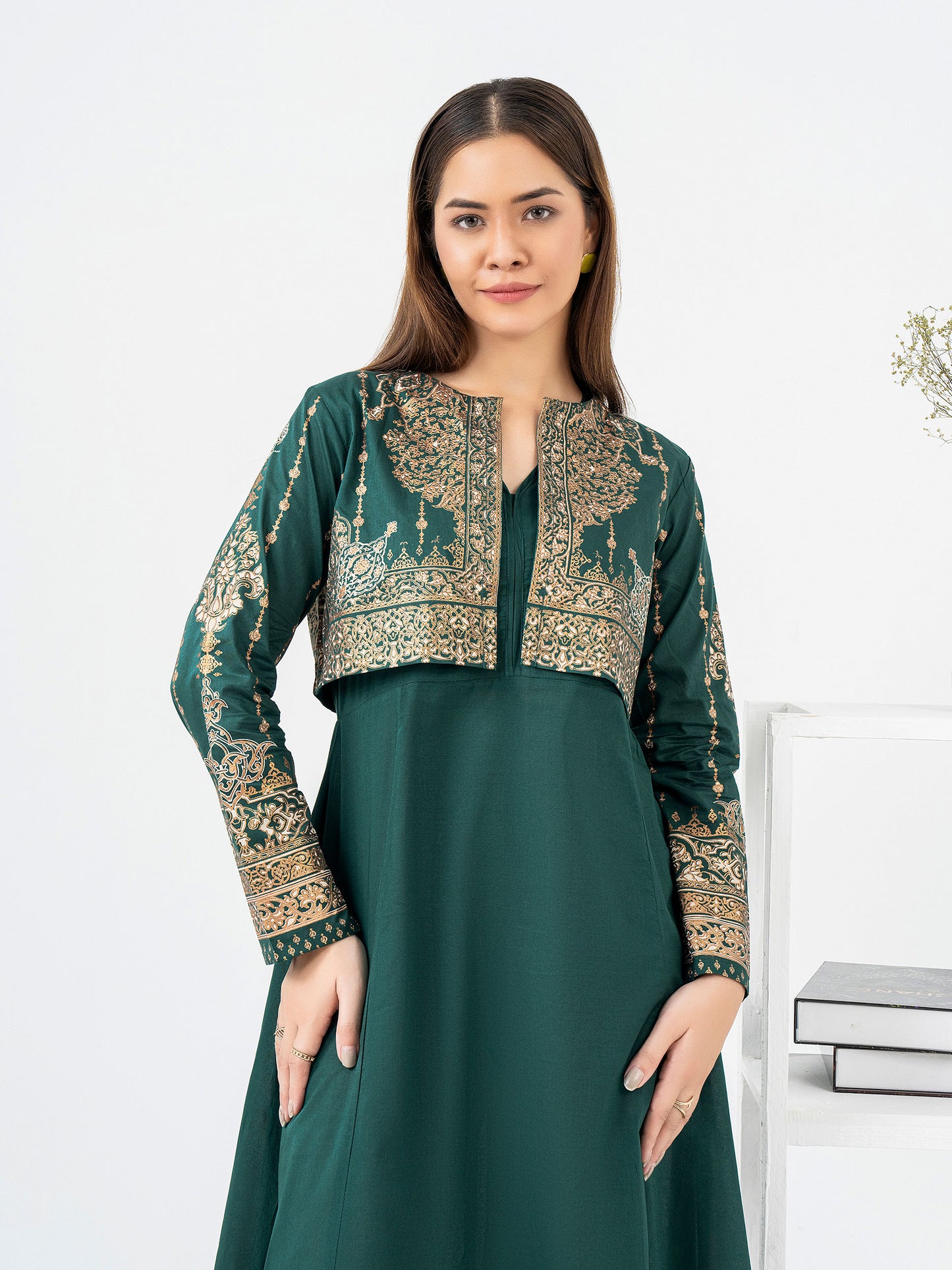 Lawn Shirt With Bolero-Paste Print (Pret)