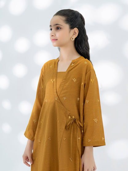 2 Piece Raw Silk Suit-Embroidered