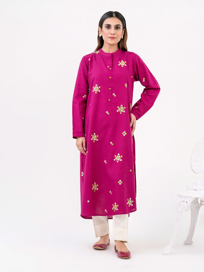 Khaddar Shirt-Embroidered (Pret)