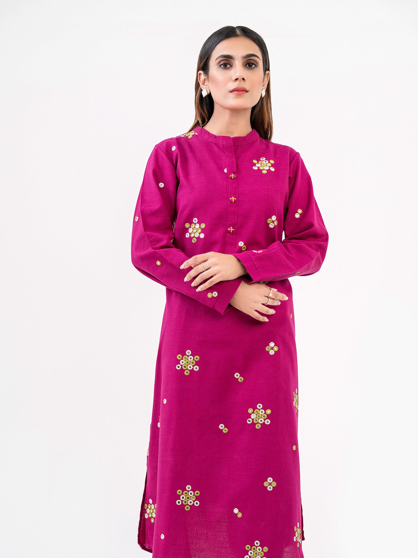 Khaddar Shirt-Embroidered (Pret)