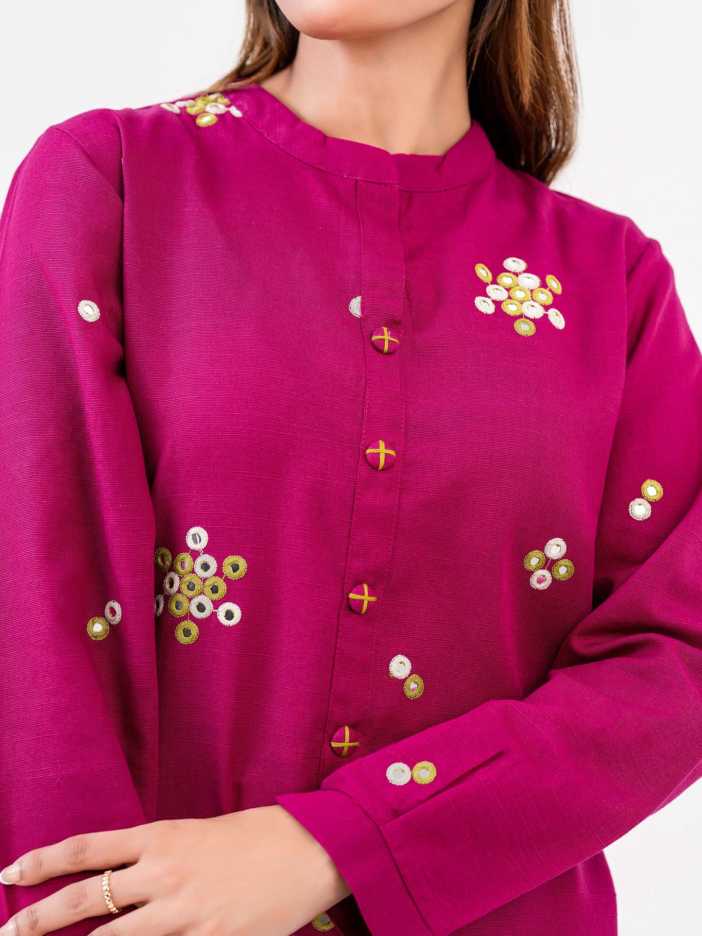 Khaddar Shirt-Embroidered (Pret)