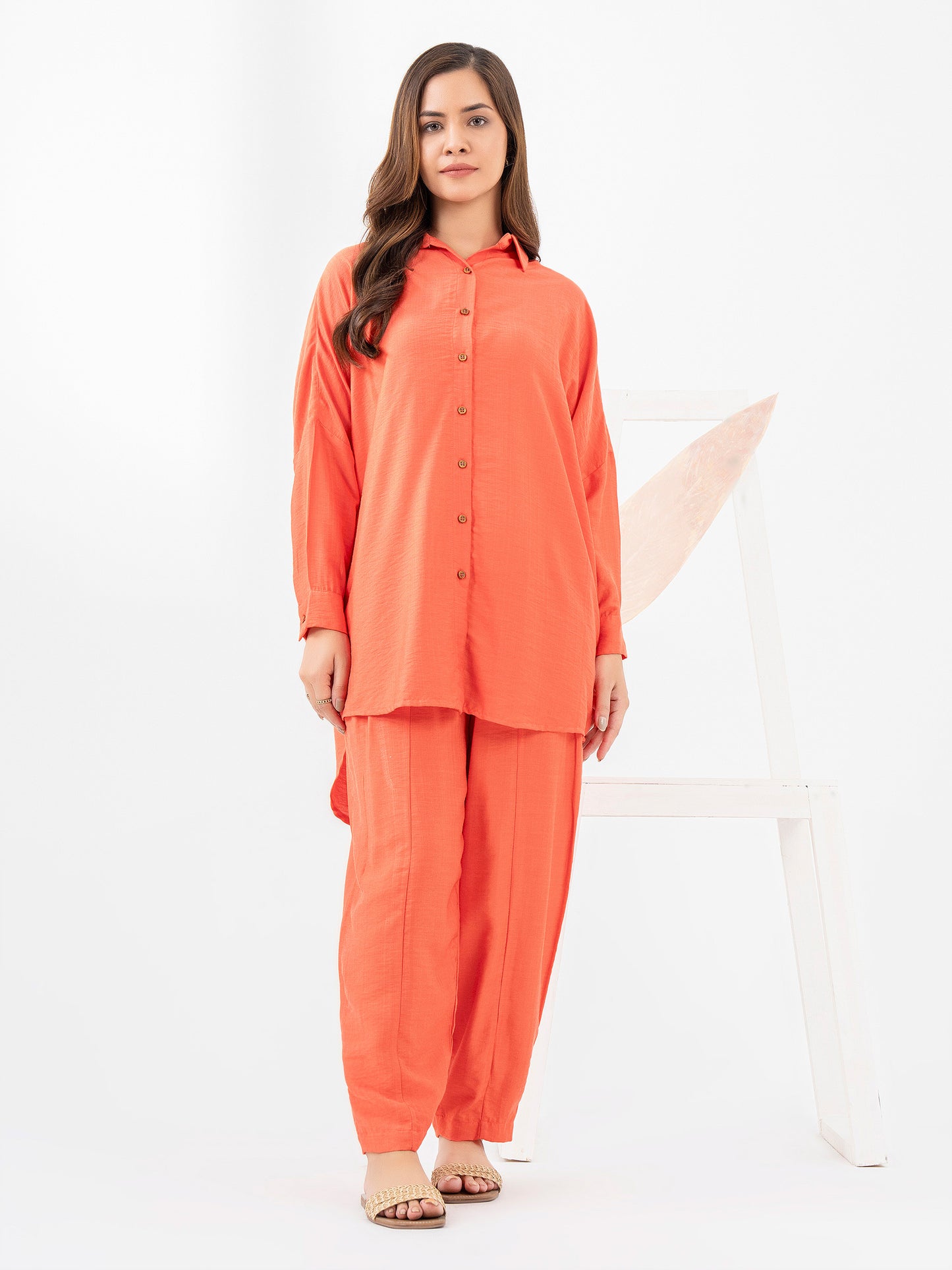 Dyed Raw Silk Co-Ord Set