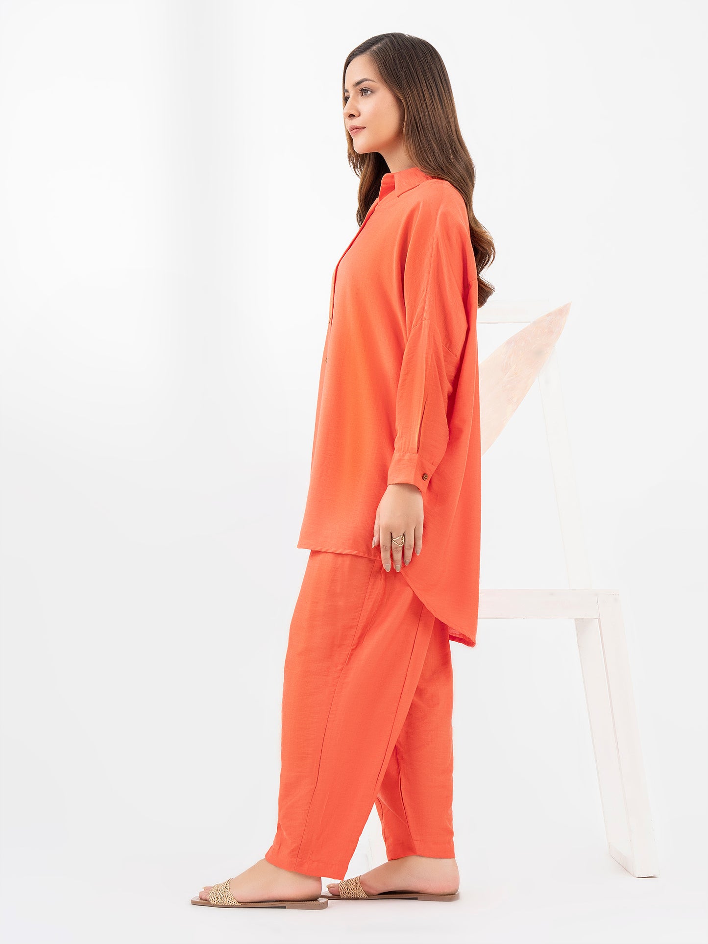 Dyed Raw Silk Co-Ord Set