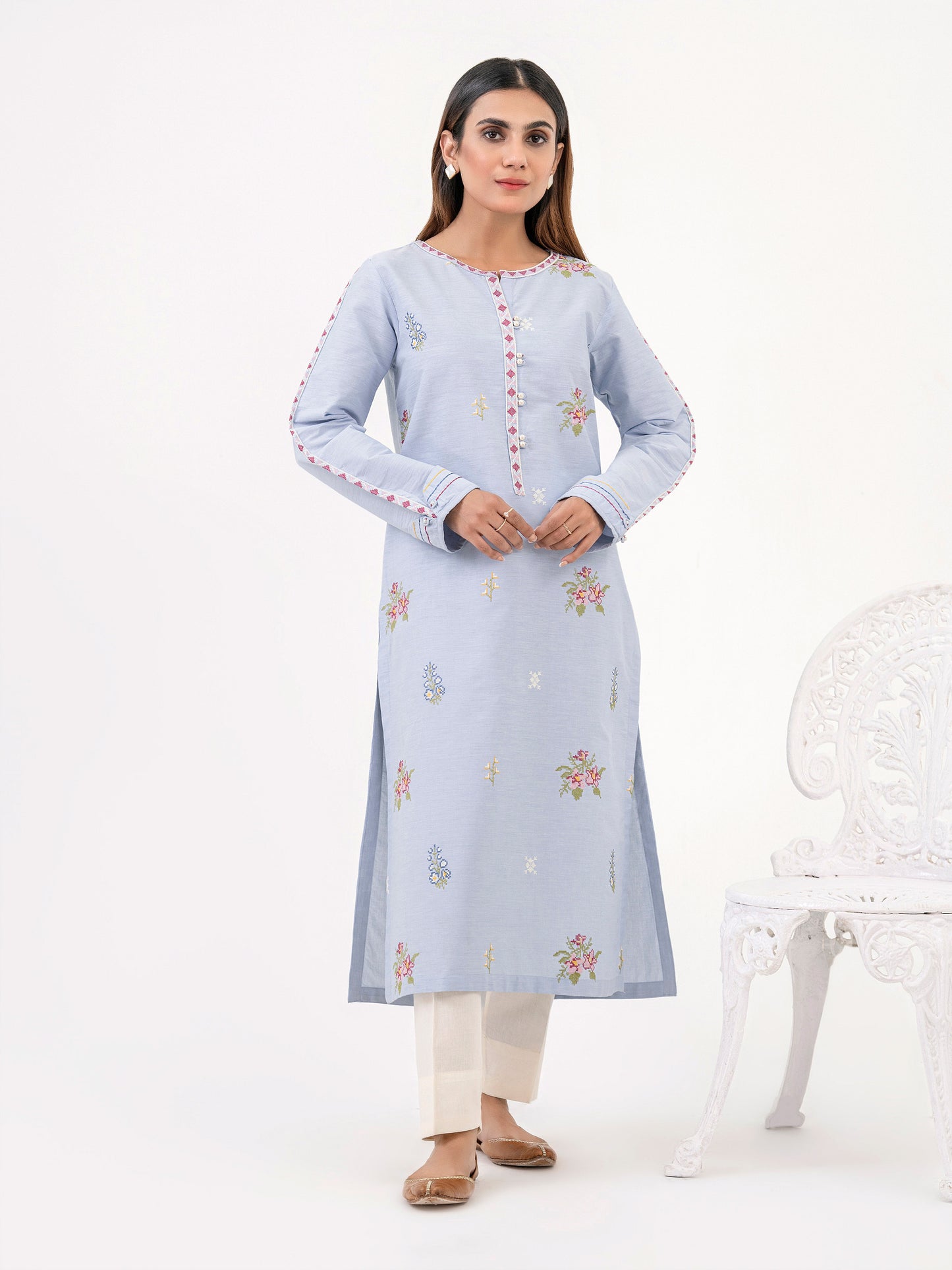 Yarn Dyed Shirt-Embroidered (Pret)