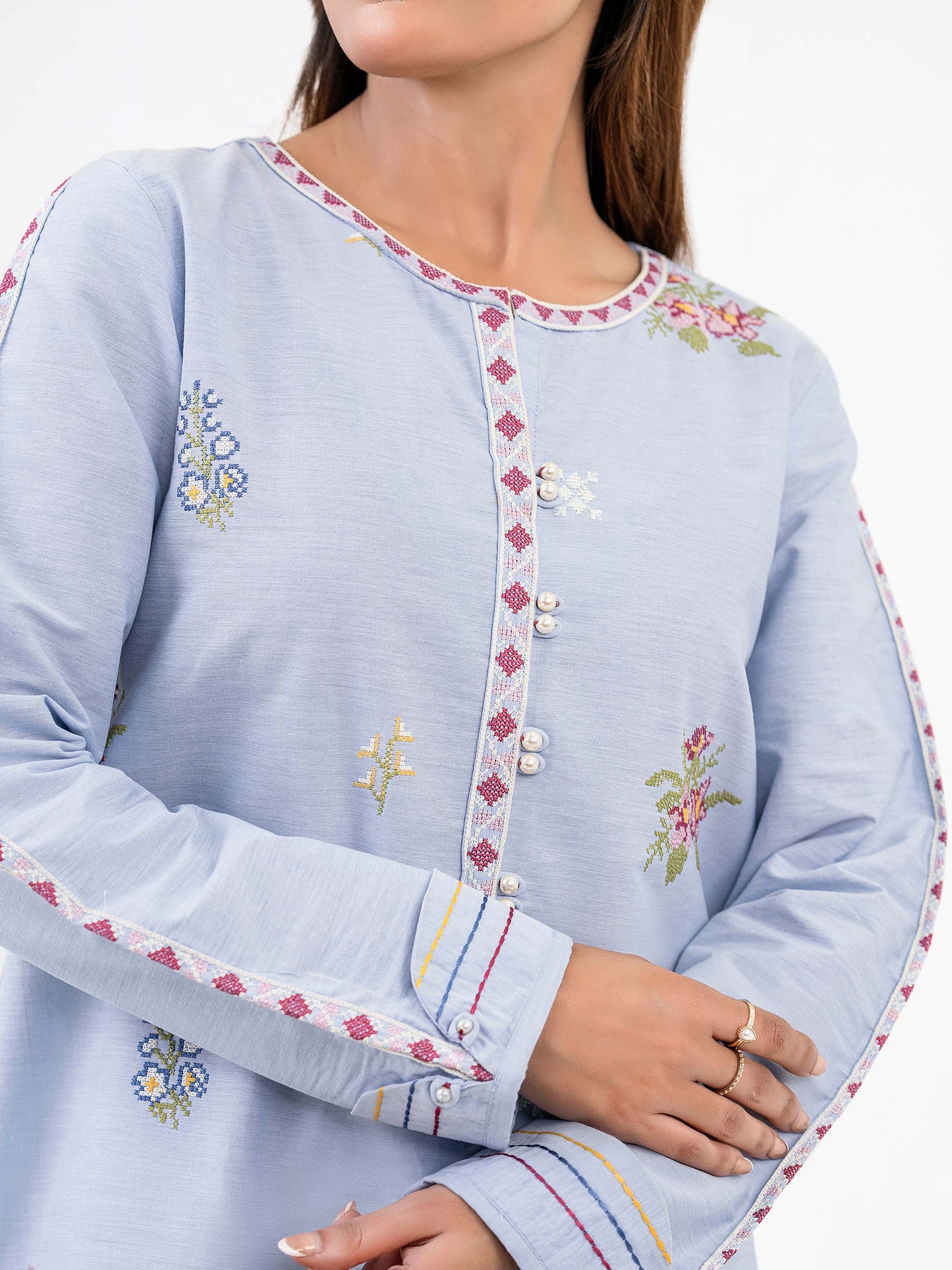 Yarn Dyed Shirt-Embroidered (Pret)