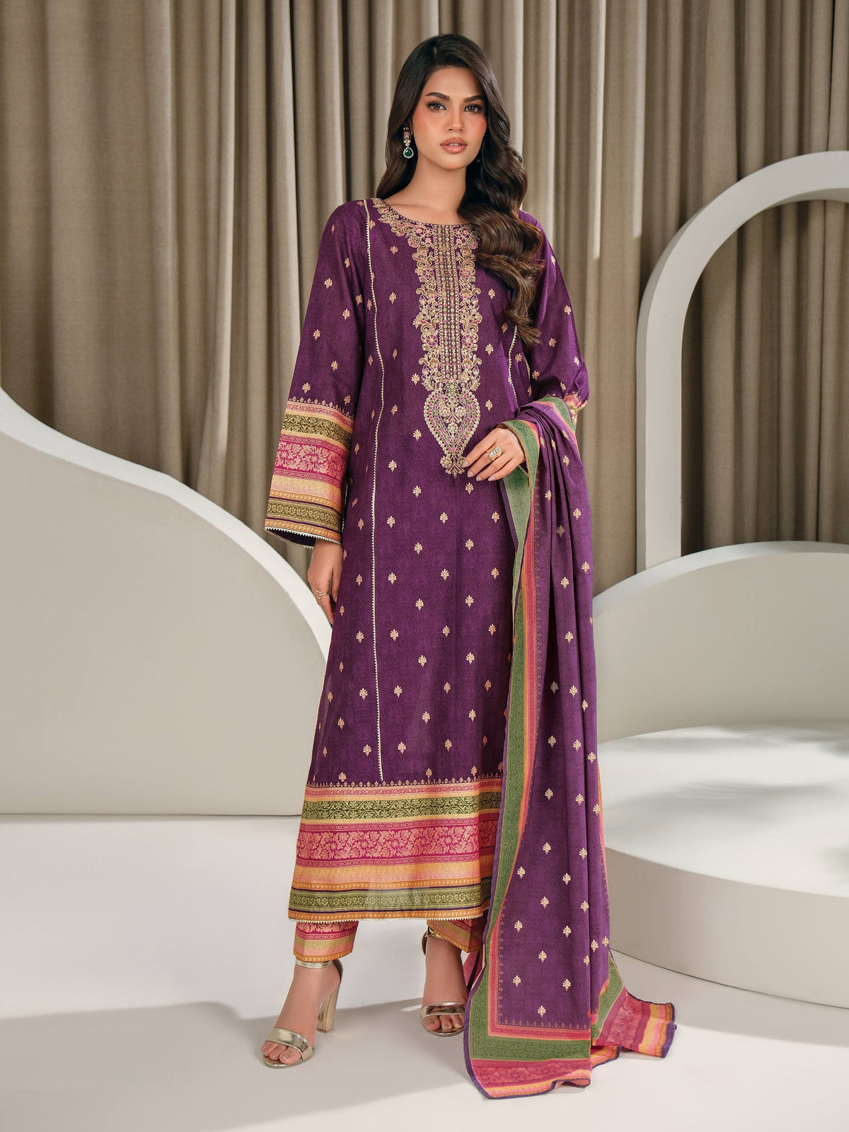 3 Piece Lawn Suit-Embroidered (Unstitched)