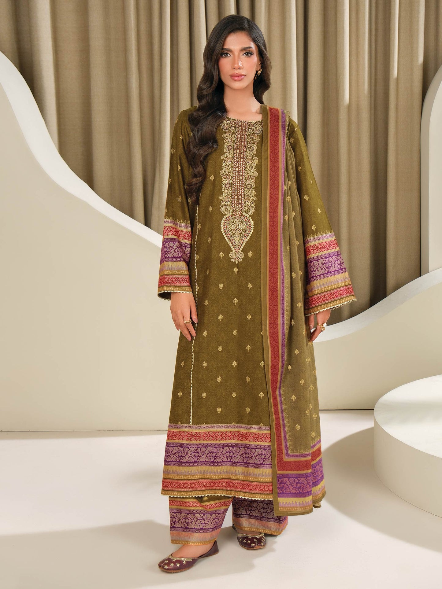 3 Piece Lawn Suit-Embroidered (Unstitched)