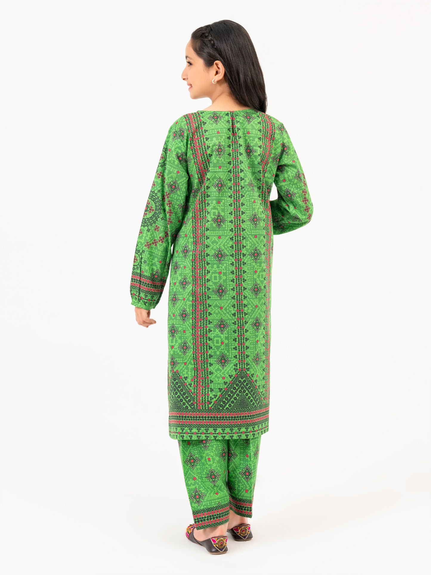 2 Piece Cambric Suit-Embroidered