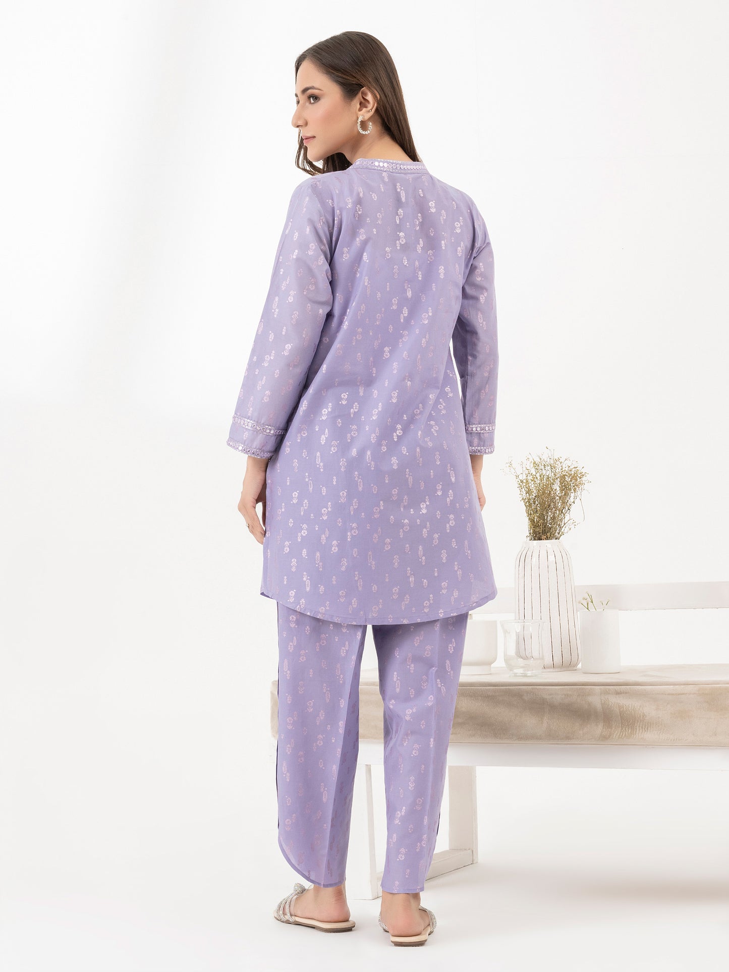 Lawn Co-Ord Set-Embroidered (Pret)