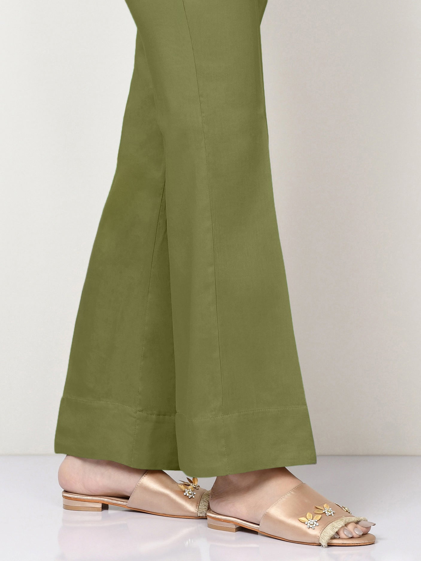 Satin Trouser-Dyed(Unstitched)