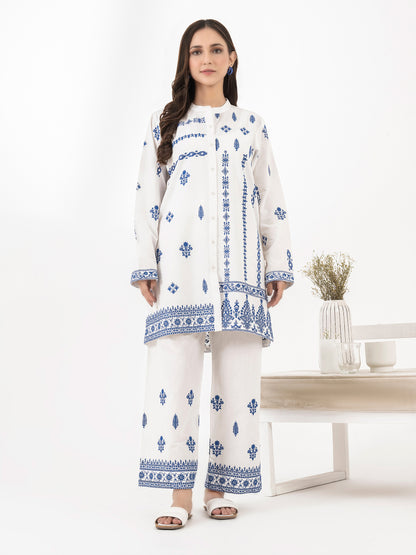 Lawn Co-Ord Set-Embroidered (Pret)