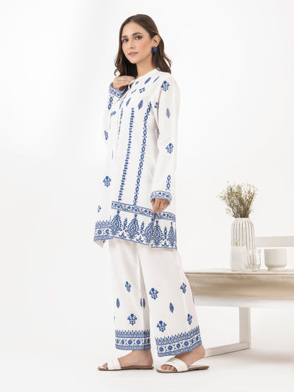Lawn Co-Ord Set-Embroidered (Pret)