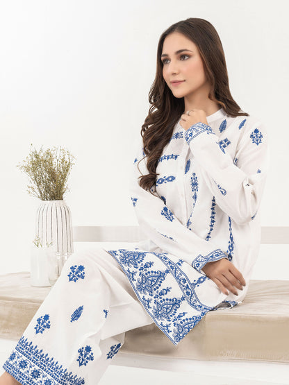 Lawn Co-Ord Set-Embroidered (Pret)