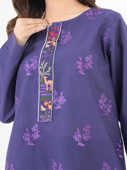 Lawn Co-Ord Set-Embroidered (Pret)