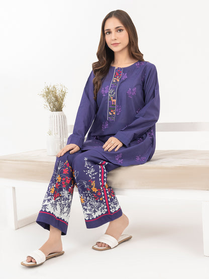 Lawn Co-Ord Set-Embroidered (Pret)