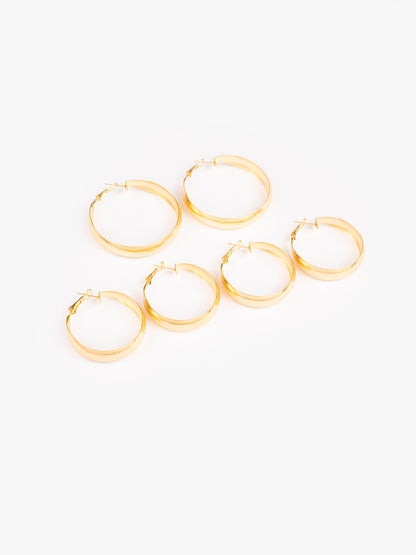 Gold Hoops Set
