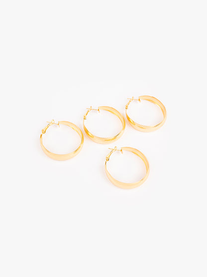 Gold Hoops Set