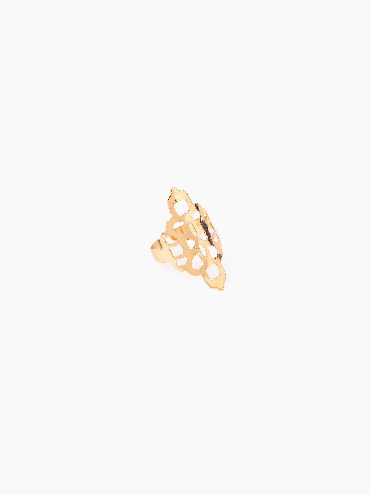 Geometric Gold Ring Set