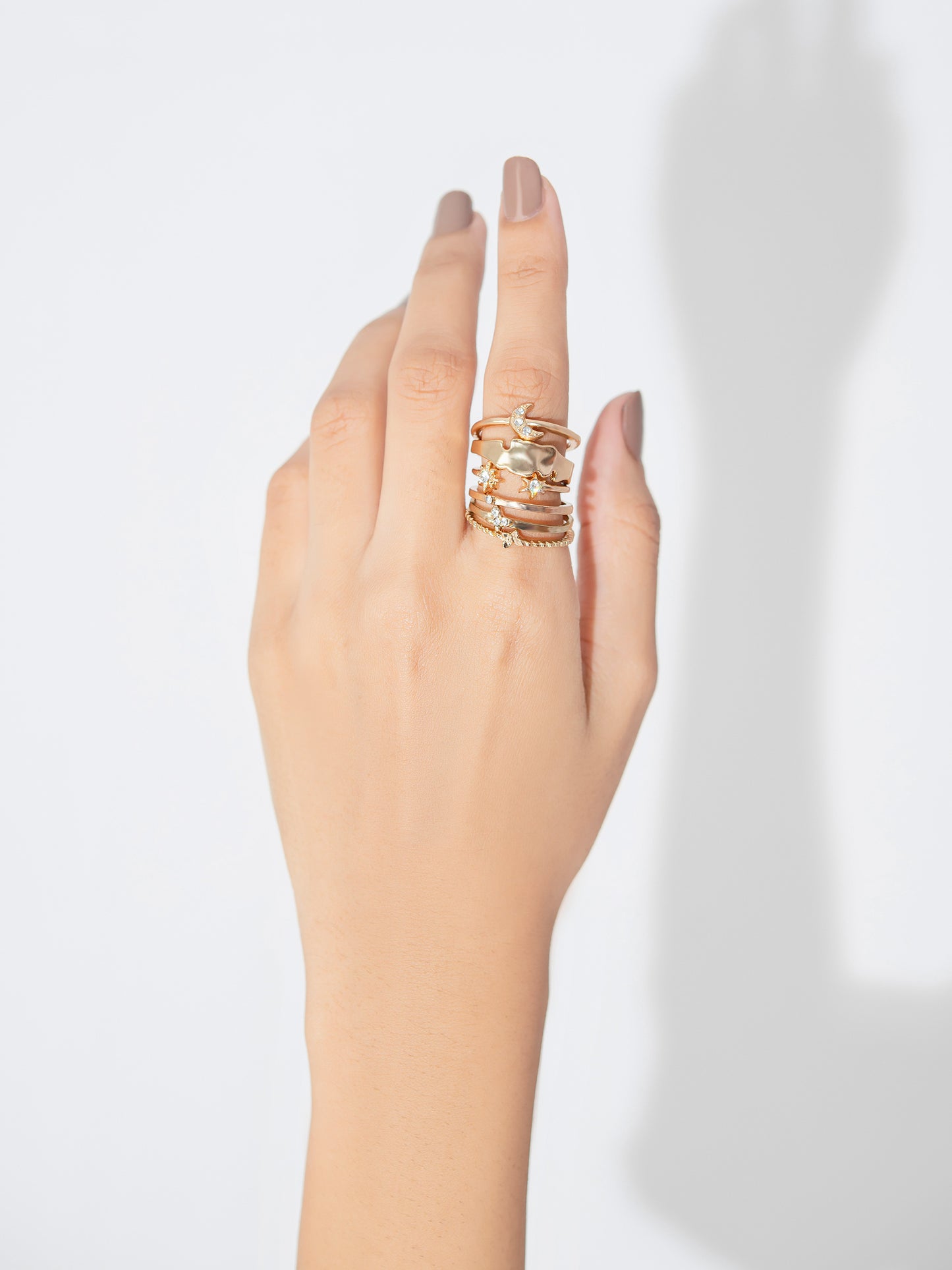 Vintage Metallic Ring Set