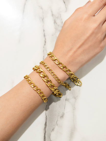 Metallic Chain Bracelet Set