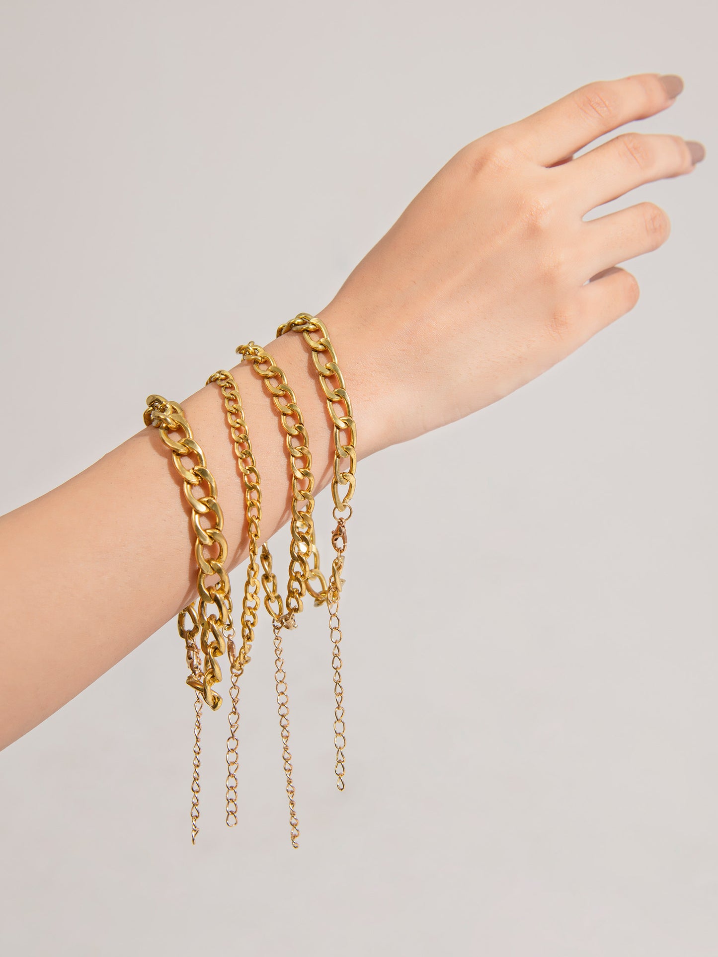 Metallic Chain Bracelet Set