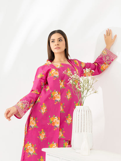 2 Piece Cambric Suit-Embroidered (Pret)