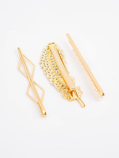 Embellished leaf Hair Clips