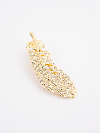 Embellished leaf Hair Clips