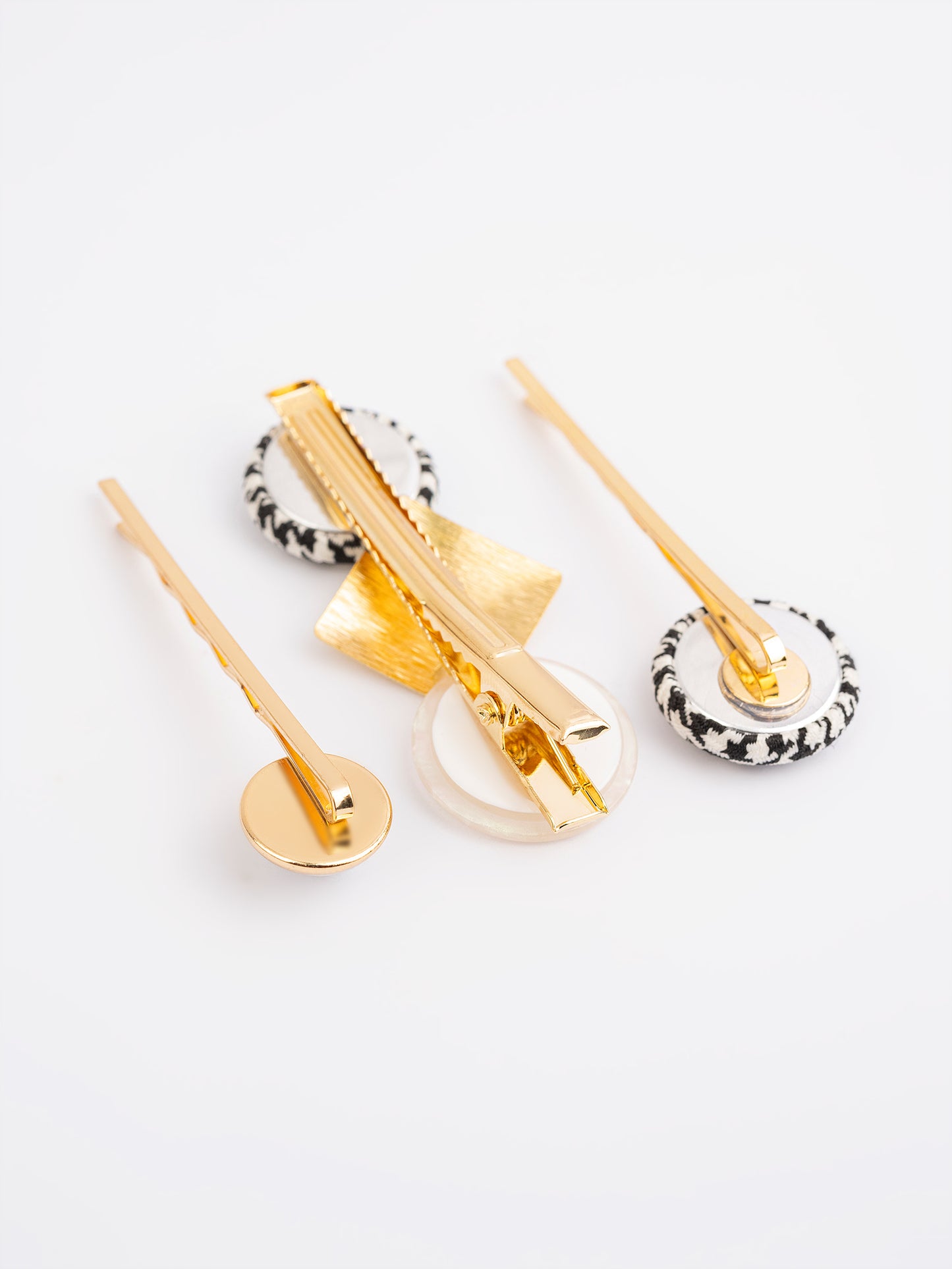 Check Printed Hair Clips