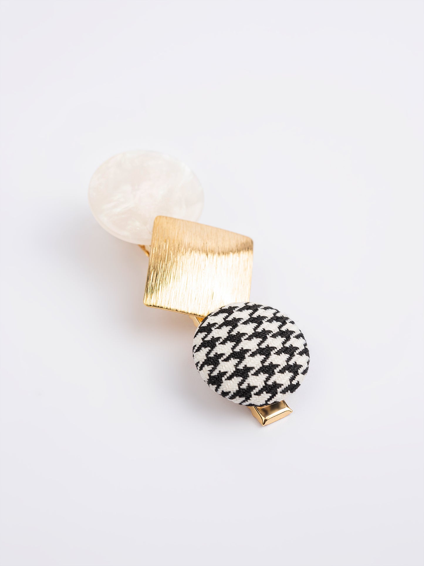 Check Printed Hair Clips