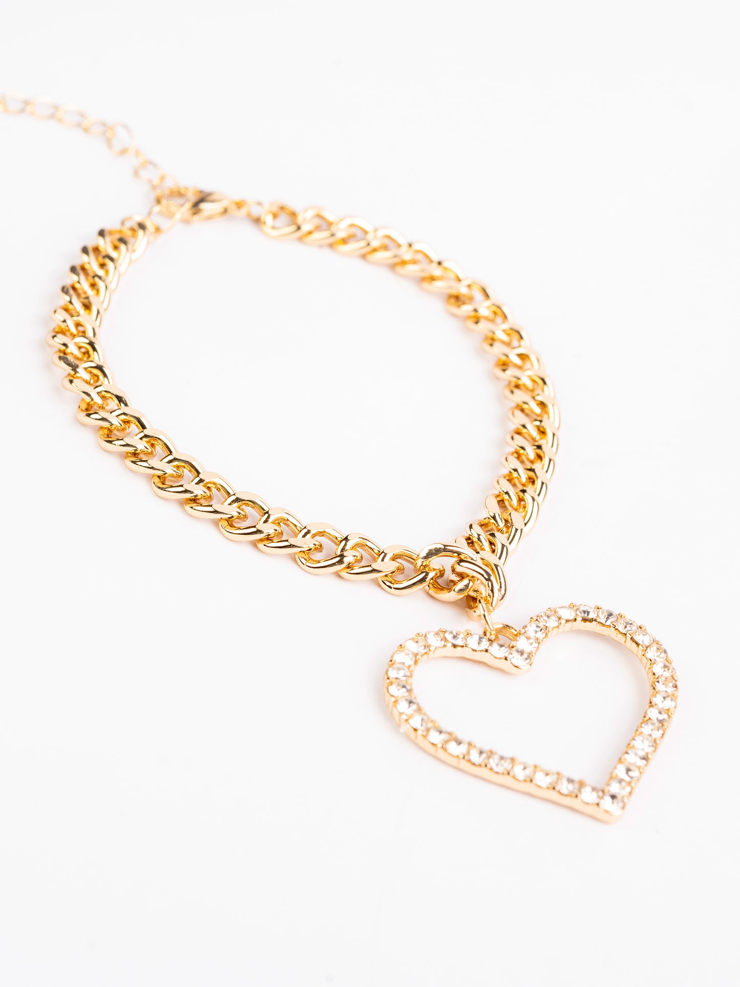Embellished Heart Bracelet Set