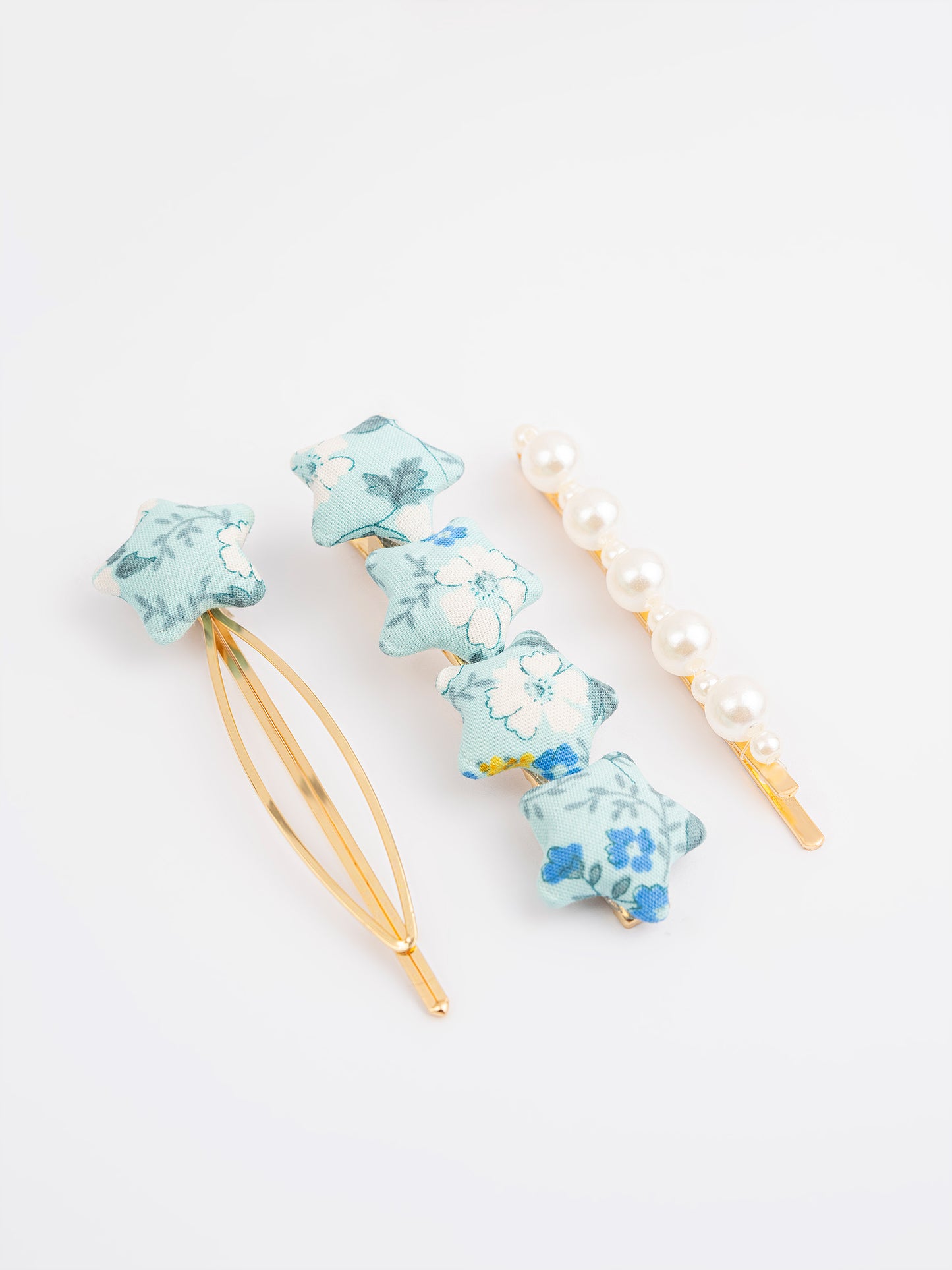 Printed Star Hair Clips