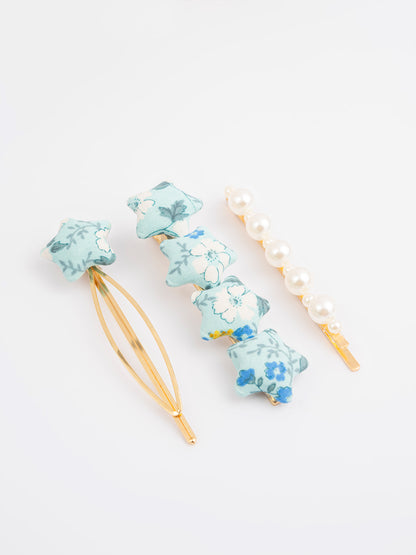 Printed Star Hair Clips