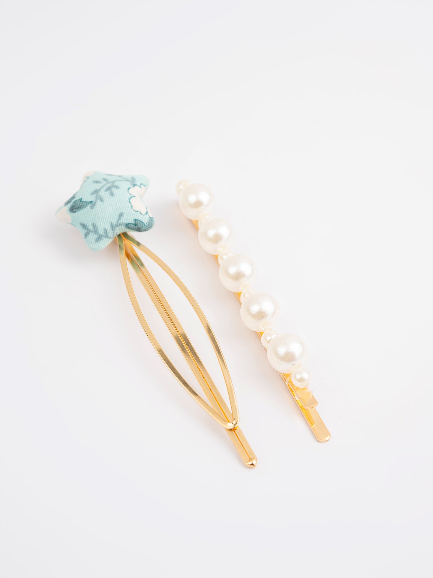 Printed Star Hair Clips