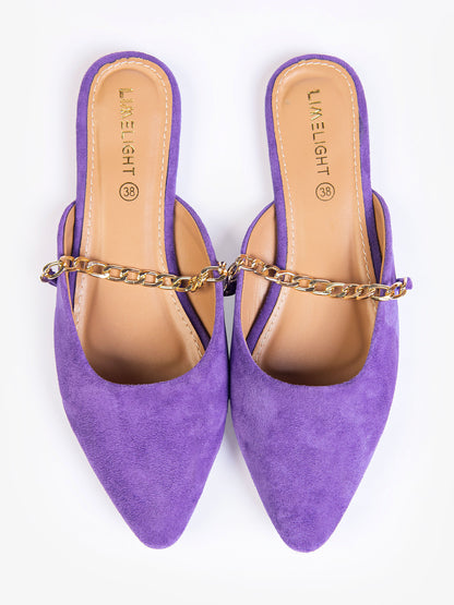Chain Embellished Mules