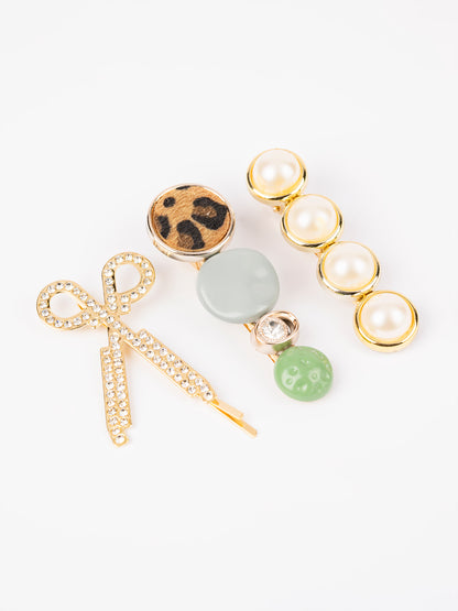 Embellished Scissor Hair Clips