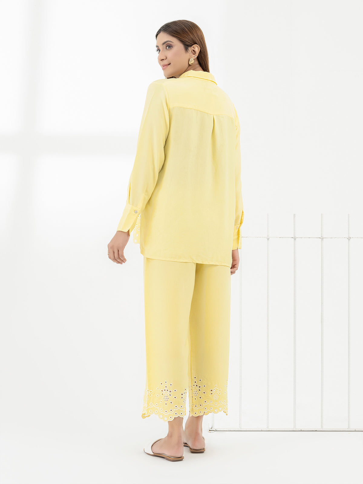 Embroidered Satin Co-Ord Set