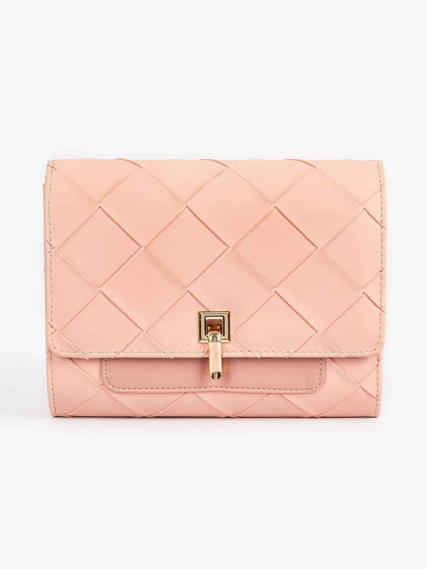 Criss Cross Patterned Clutch