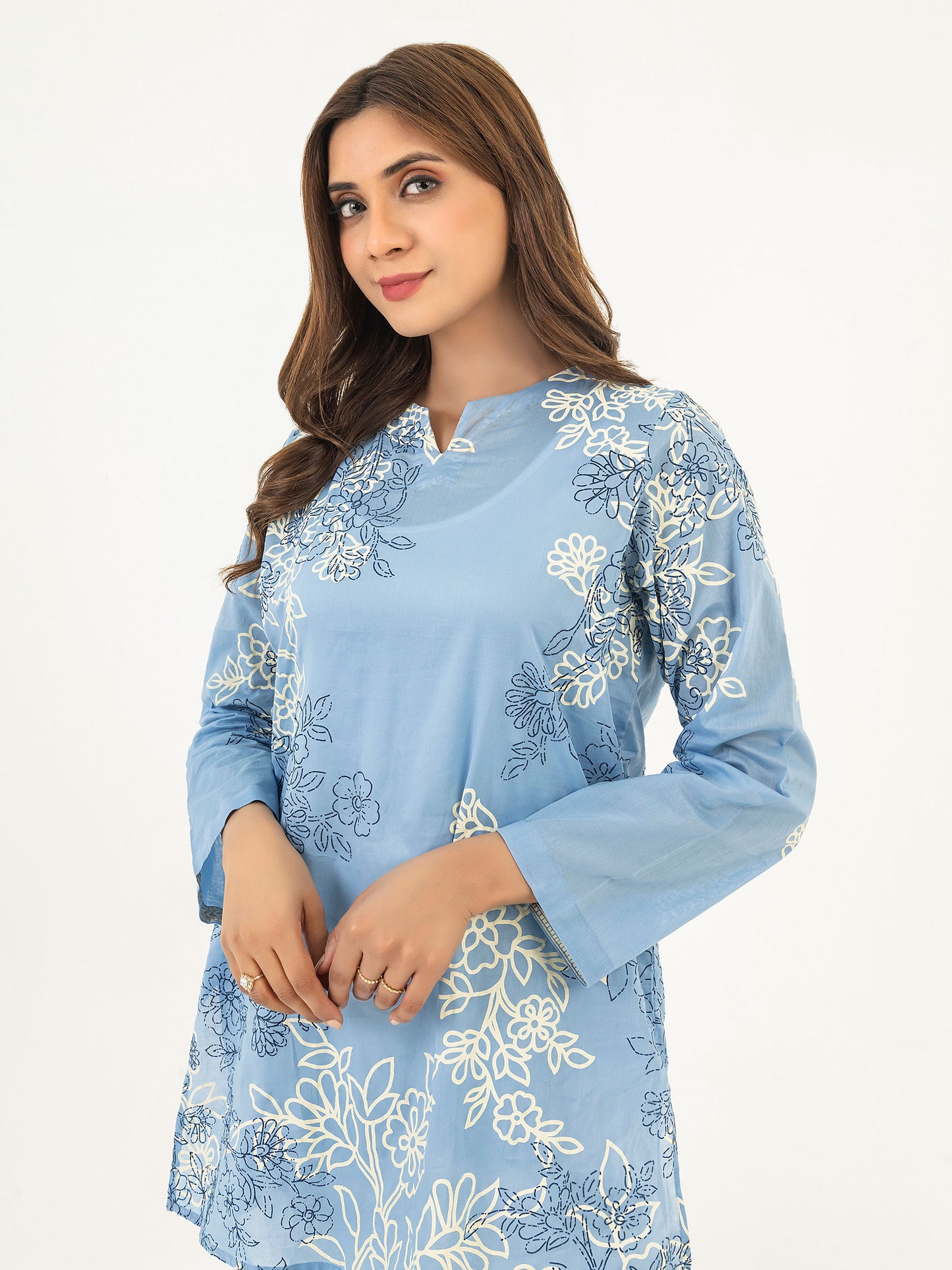 Lawn Kurti-Paste Print