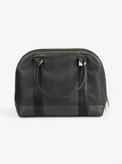 Snake Textured Dome Handbag